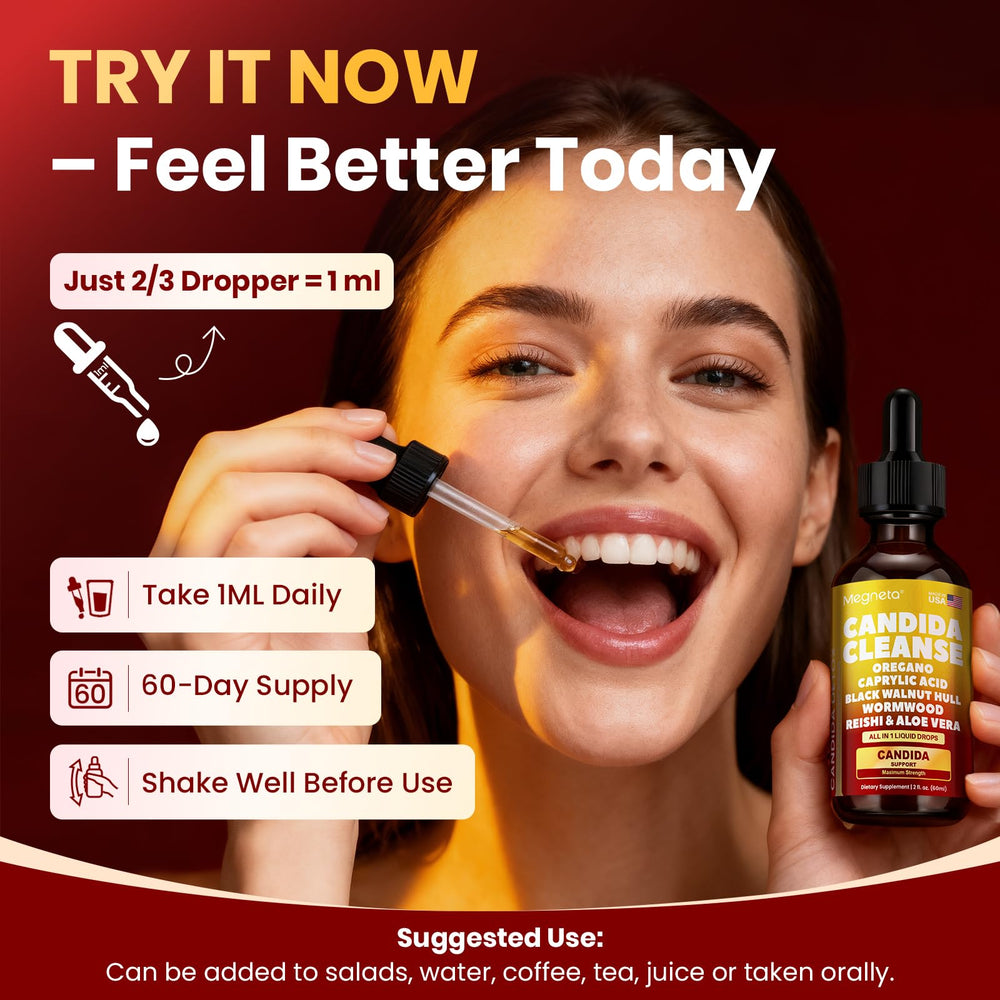 MEGNETA Candida Cleanse vegan non-GMO packaging label