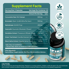 MEGNETA Spike Support packaging highlights USA-made, non-GMO, gluten-free quality.