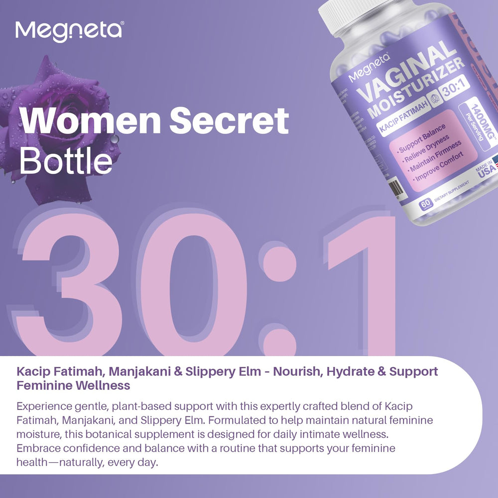 MEGNETA capsules close up illustrates time release design for steady absorption.