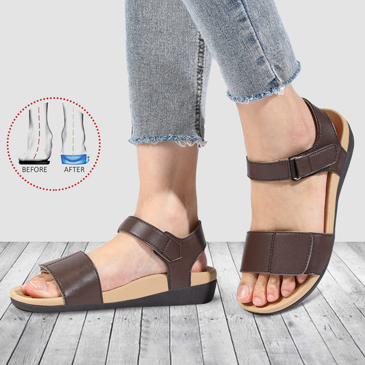 MEGNYA open-toe double-strap sandals with adjustable fit for all-day ease.
