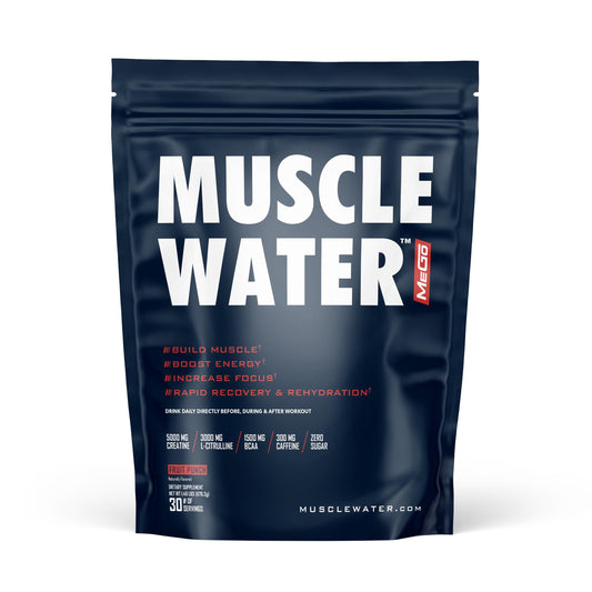 MEGO Muscle Water bottle pour for a ready-to-drink energy boost