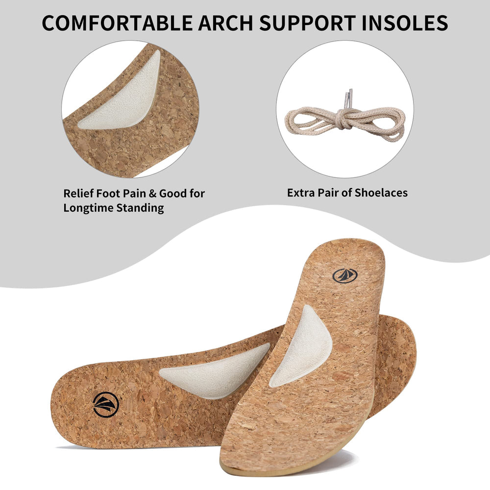 MEHOTO loafers with lightweight breathable cotton upper stay cool.