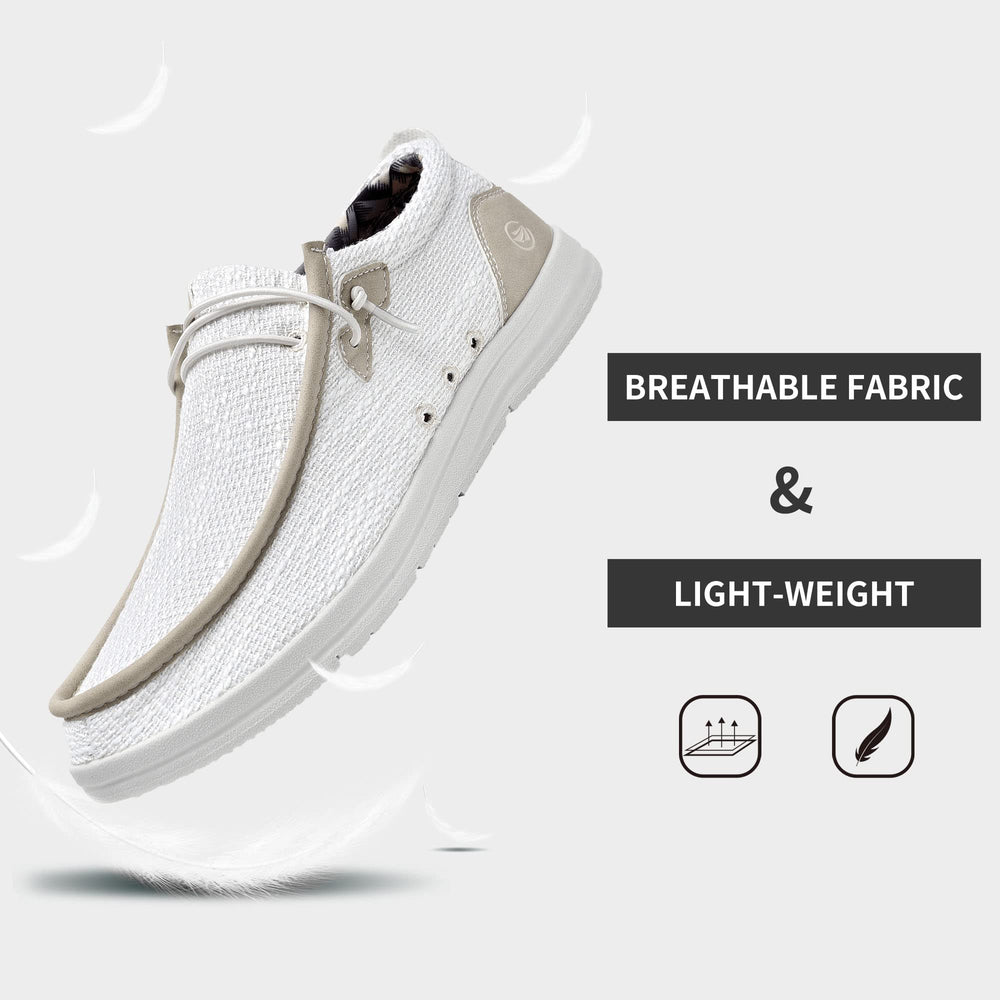 MEHOTO loafers widened upper and rounded toe for natural movement.