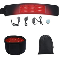 Meiye red light therapy belt full-length view showing coverage for multiple body areas.