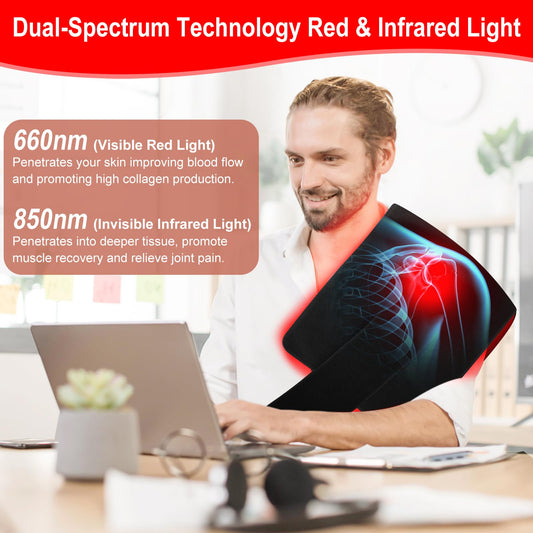 Meiye wrap-around pad on back and shoulders enables hands-free relaxation.