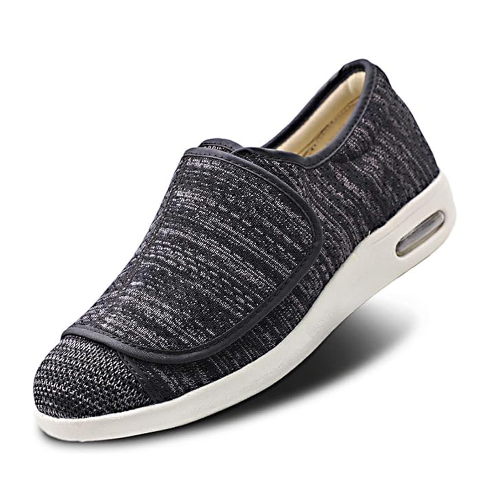 Mejormen diabetic shoes with wide strap adjustment provide a forgiving fit for swollen feet.