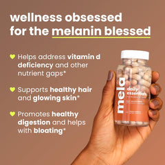 Mela Daily Essentials probiotic capsules image, illustrating gut and immune support potential.