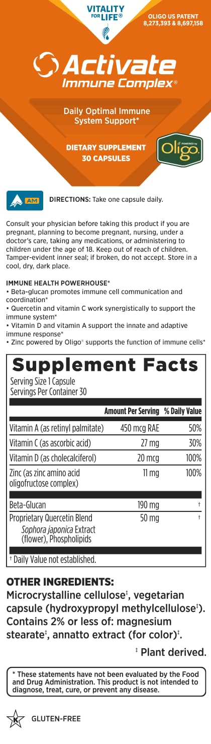 Melaleuca Activate Immune Complex capsules for easy daily immune support