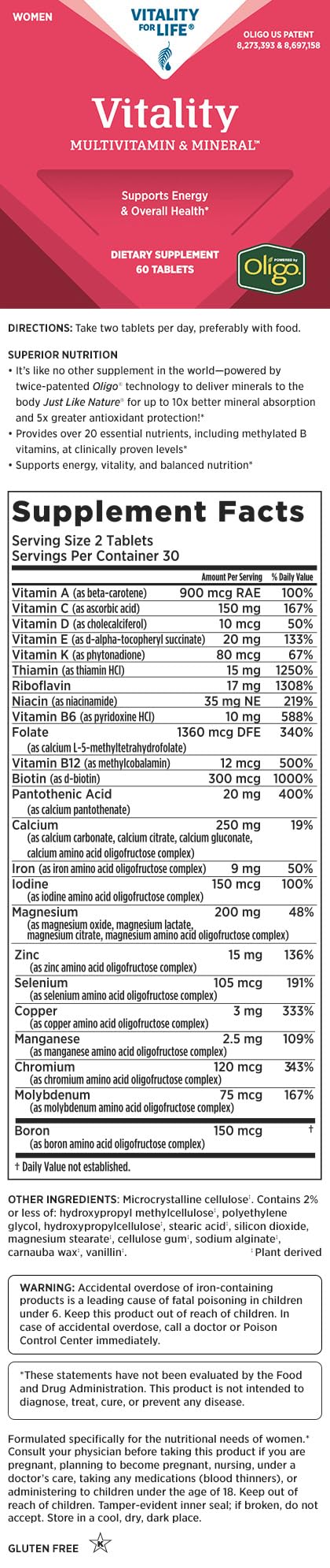 Melaleuca multivitamin for women tablets for daily nutritional support.