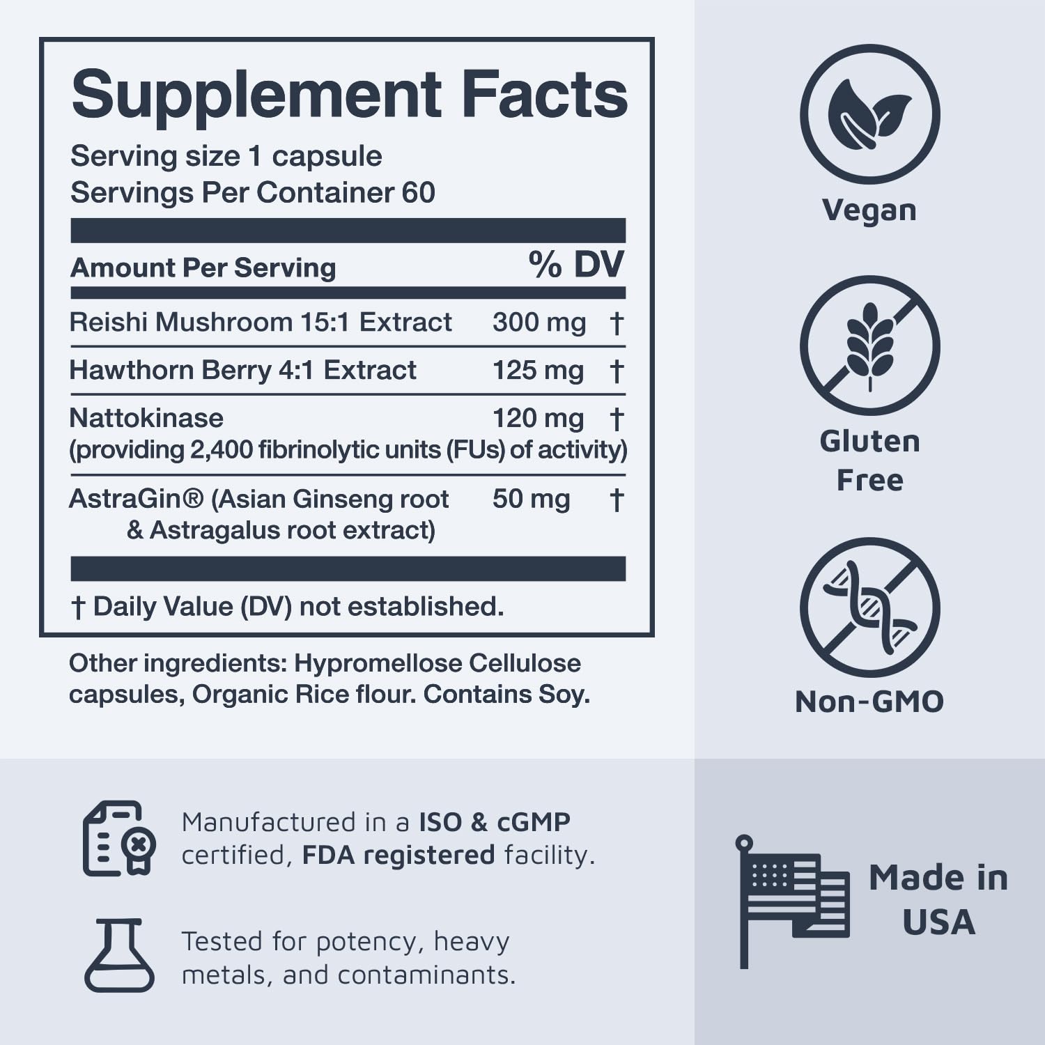 Melody Heart Tune US-manufactured-lab-tested label indicating quality control.
