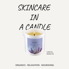 MELONY Luxury Massage Candle infused with vitamin E nourishes and protects skin