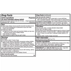 Member’s Mark Mucus Relief DM bottle with label for easy dosing reference
