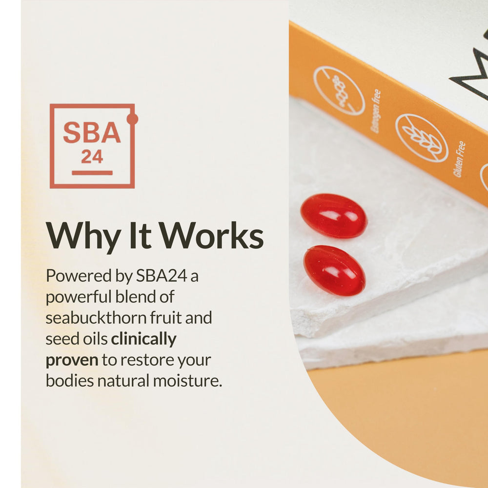 Membrasin Vitality Pearls label showing sea buckthorn and premium ingredients.