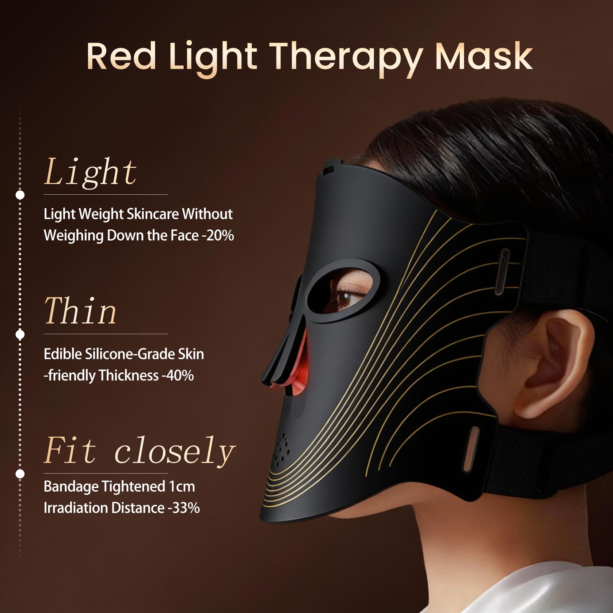 MEMTIM silicone ergonomic mask highlights skin-friendly, comfortable sessions