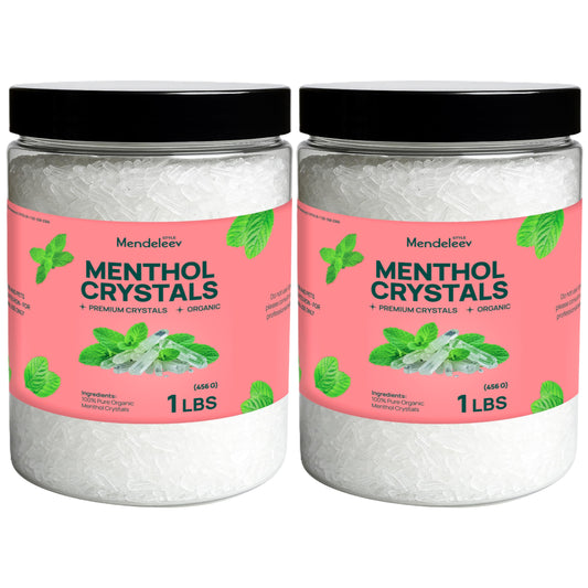 Mendeleev Style menthol crystals 2lb packaging for bulk use in labs and workshops