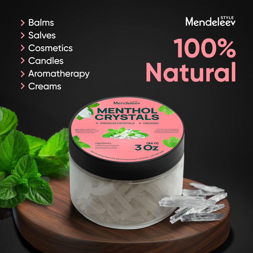 Mendeleev Style menthol crystals diffuser use for spa-like refreshment