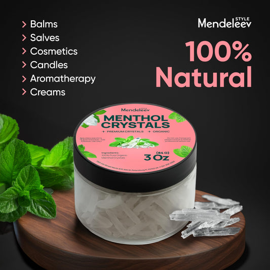 Mendeleev Style menthol crystals diffuser use for spa-like refreshment