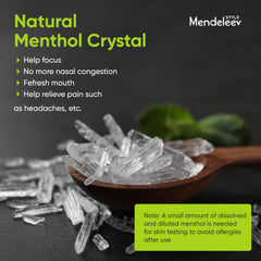 Mendeleev Style menthol crystals in diffuser setup for refreshing aroma.