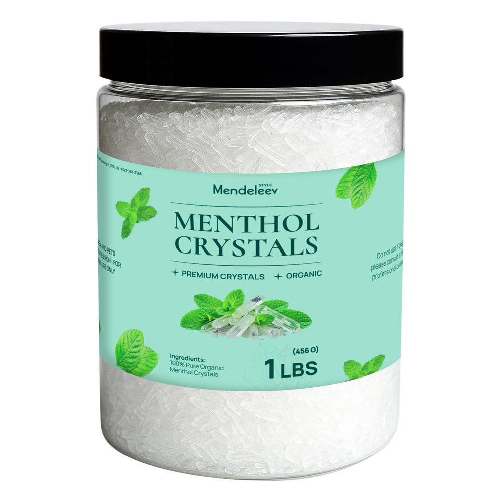 MENDELEEV STYLE Menthol Crystals packaging shows moisture-sealed freshness.