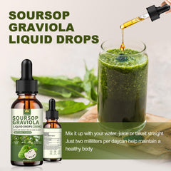 Fresh organic soursop leaves and fruit used in Menkru formula
