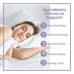 MenoSleep nighttime routine scene promoting calm sleep without melatonin.