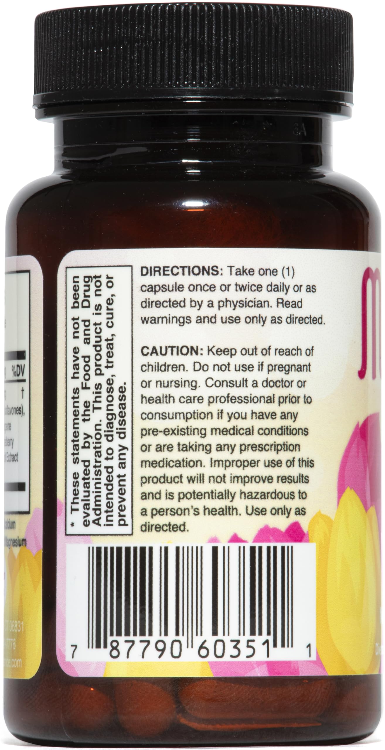 Menovair capsules close-up showing vegan capsules in non-GMO formula