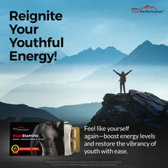 Gym scene with MEN'S PeakPerformance promoting athletic performance support.