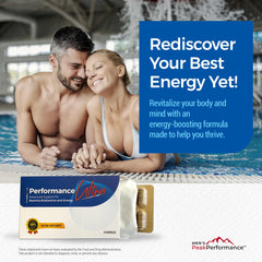 MEN'S PeakPerformance PerformanceUltra label highlights ashwagandha ingredients