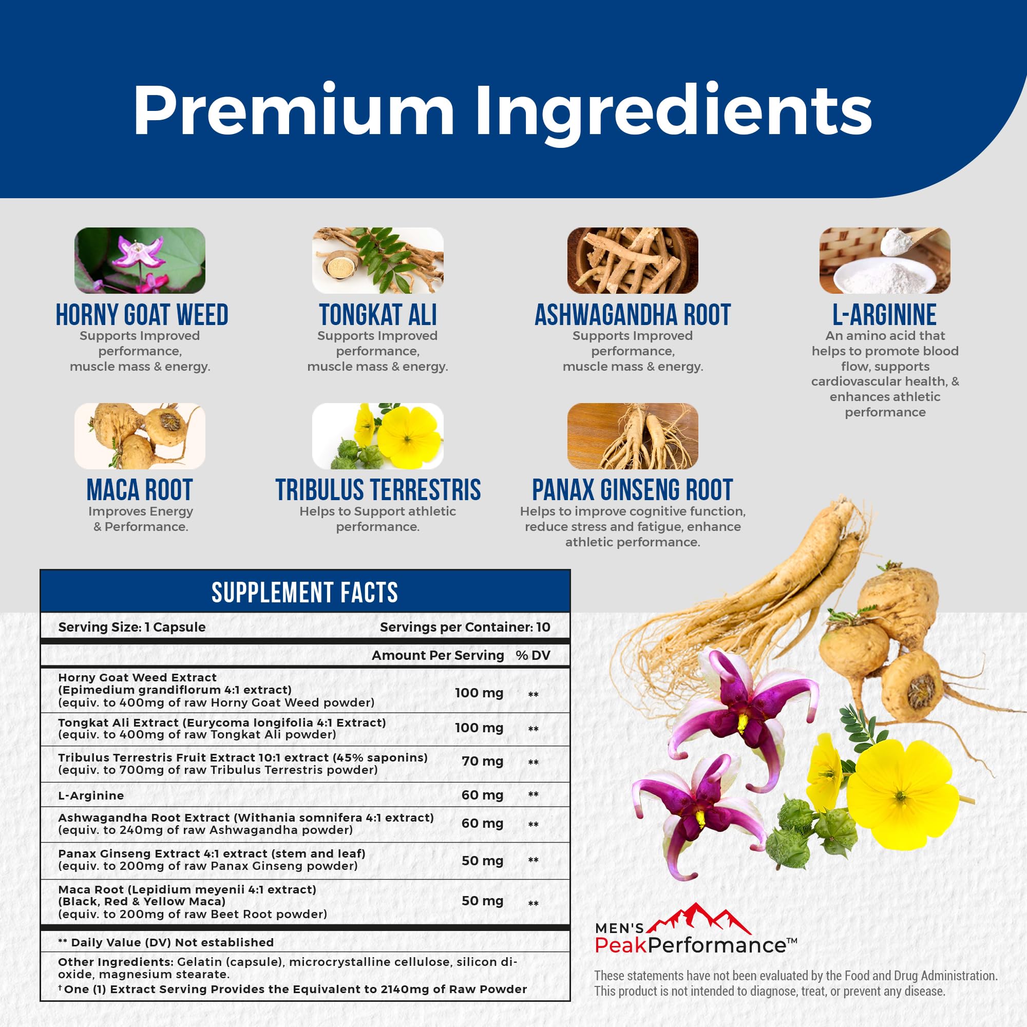 MEN'S PeakPerformance PerformanceUltra packaging showcases Panax Ginseng