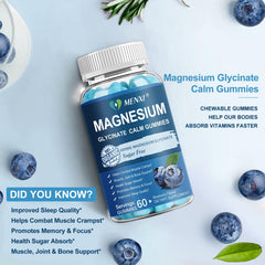 MenXI Magnesium Gummies pillbox-scene suggests 24/7 accessible relaxation support.
