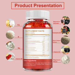 Closeup of MENXI Raspberry Gummies promoting calm and focus.