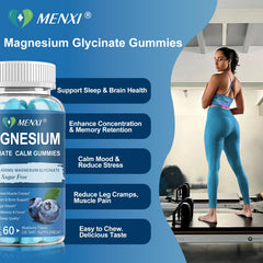 MenXI Magnesium Gummies vegan-label indicates plant-based, sugar-free option for bone and nerve health.