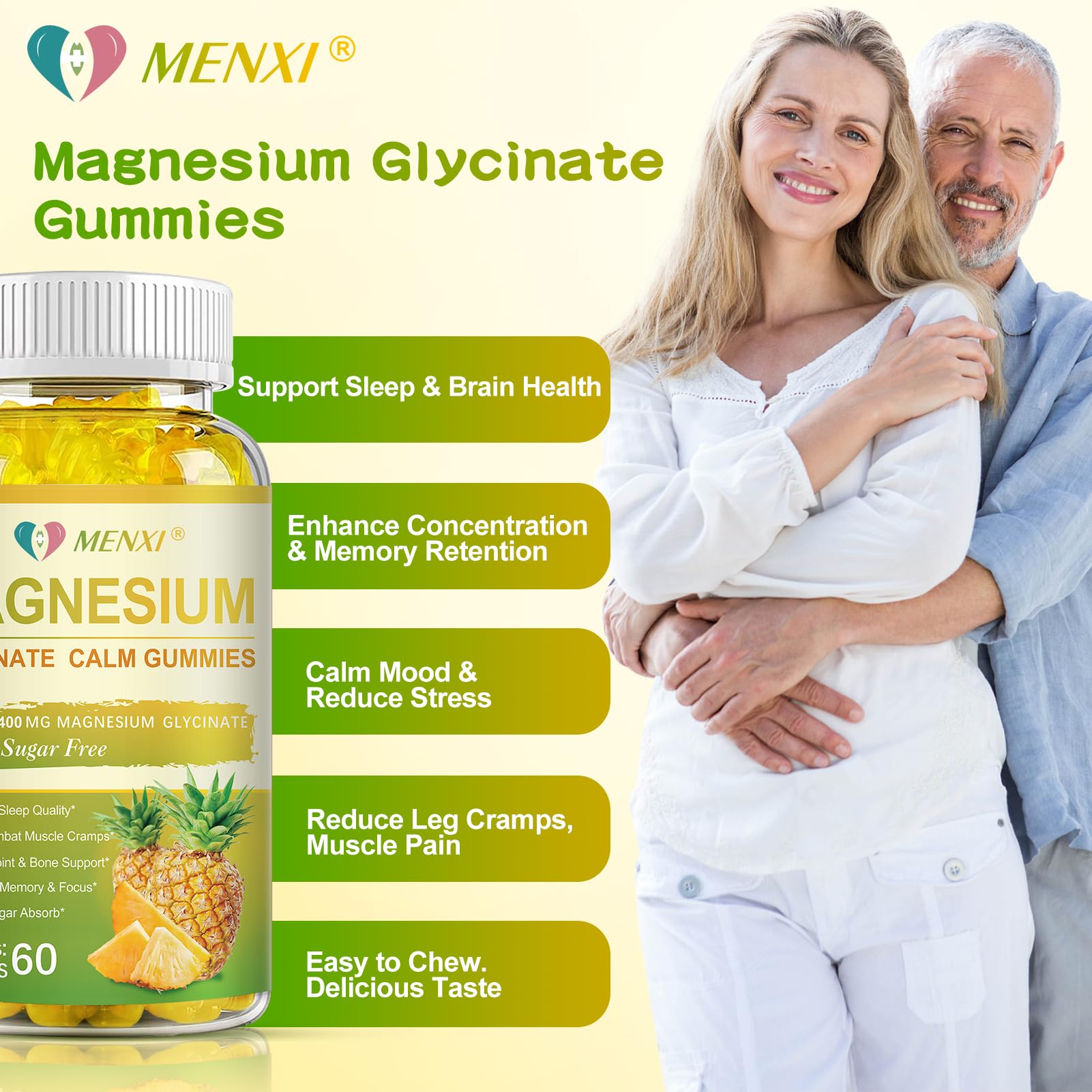 MENXI vegan-friendly image communicates sugar-free, allergen-free wellness option