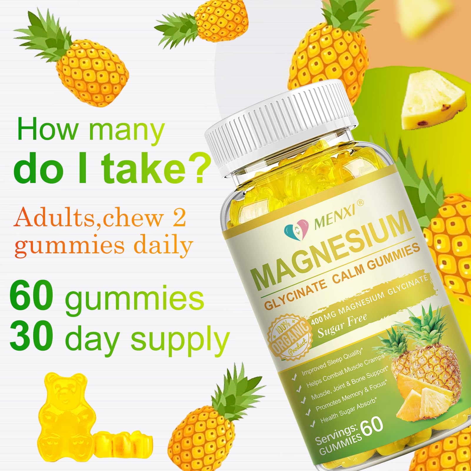 MENXI gummies with vitamin D3 and B6 suggest better calcium absorption and mood support