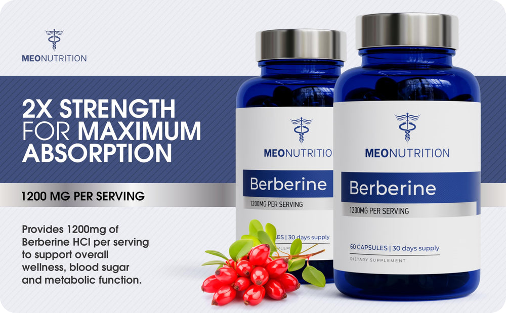 Meo Nutrition Berberine third-party lab test certificate highlighting quality