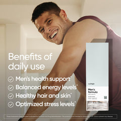 MeOrigin Multivitamin for Men daily packs show convenient one-per-day dosing