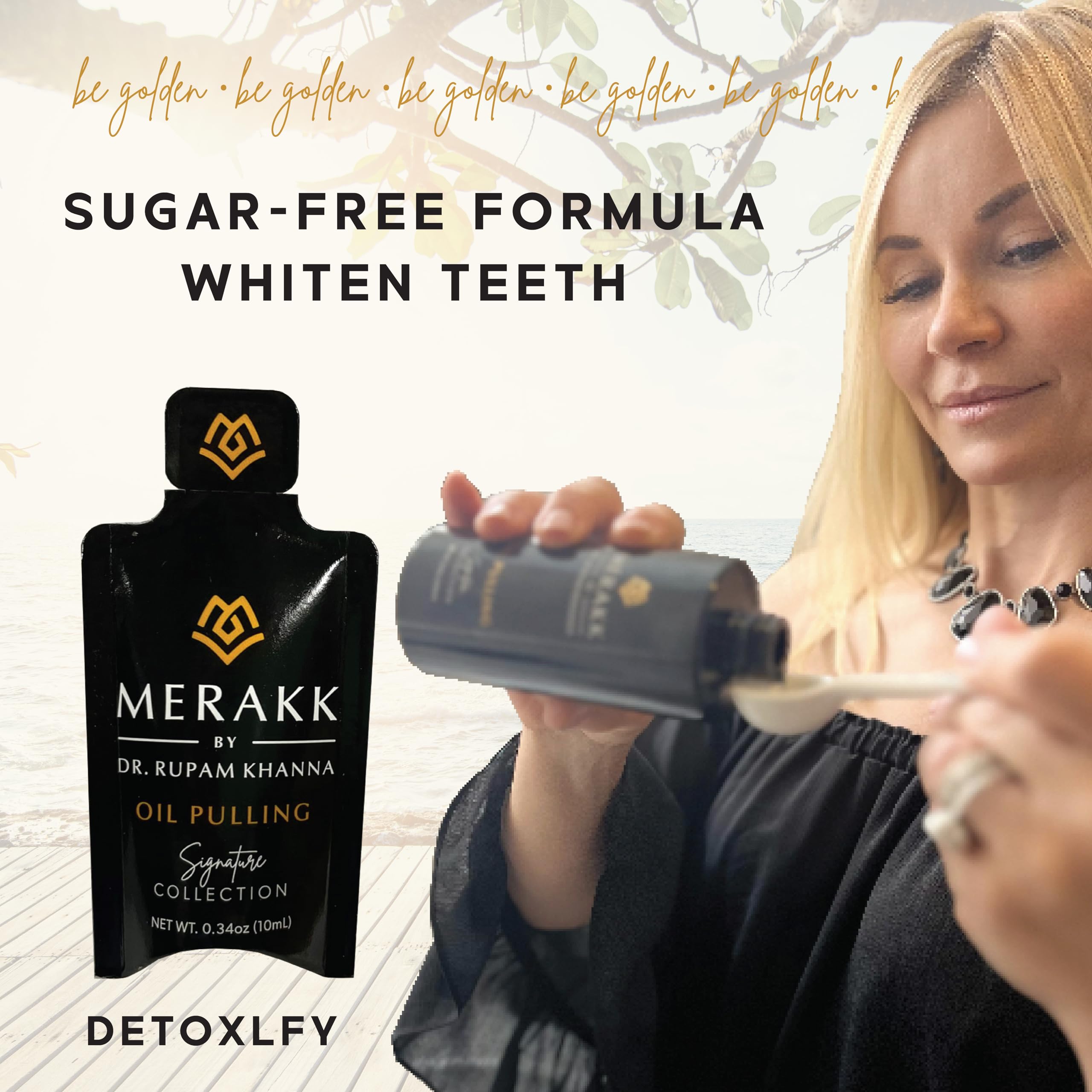 Merakk travel-friendly packaging shows compact sachet for easy travel.