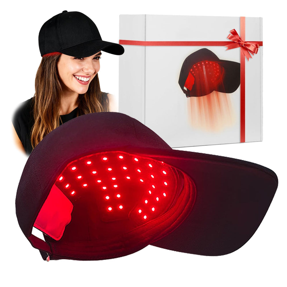 MERNUNUX red-light cap top view with multi-wavelength LEDs for scalp care.