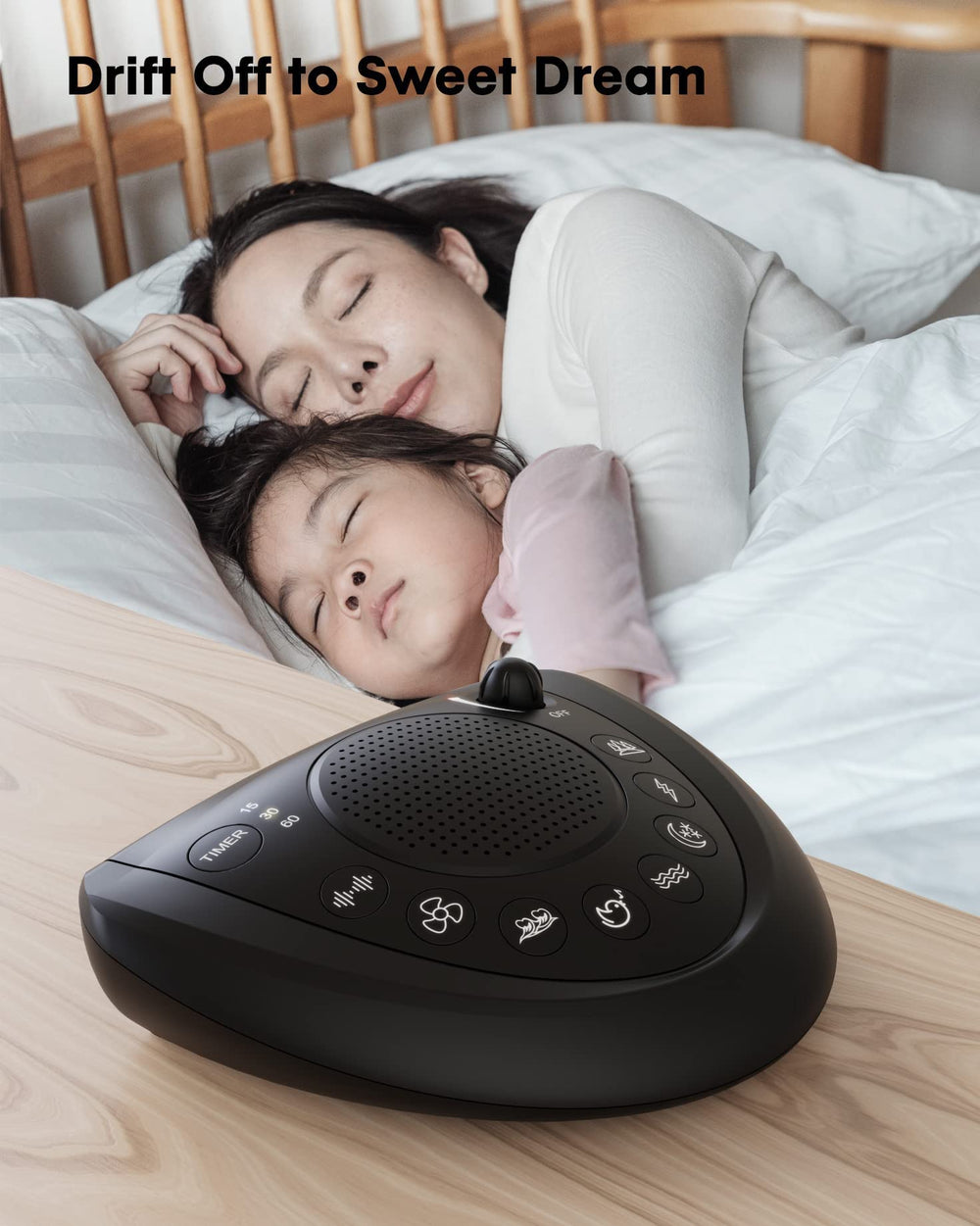 Mesqool white noise machine baby-friendly setup for soothing routines