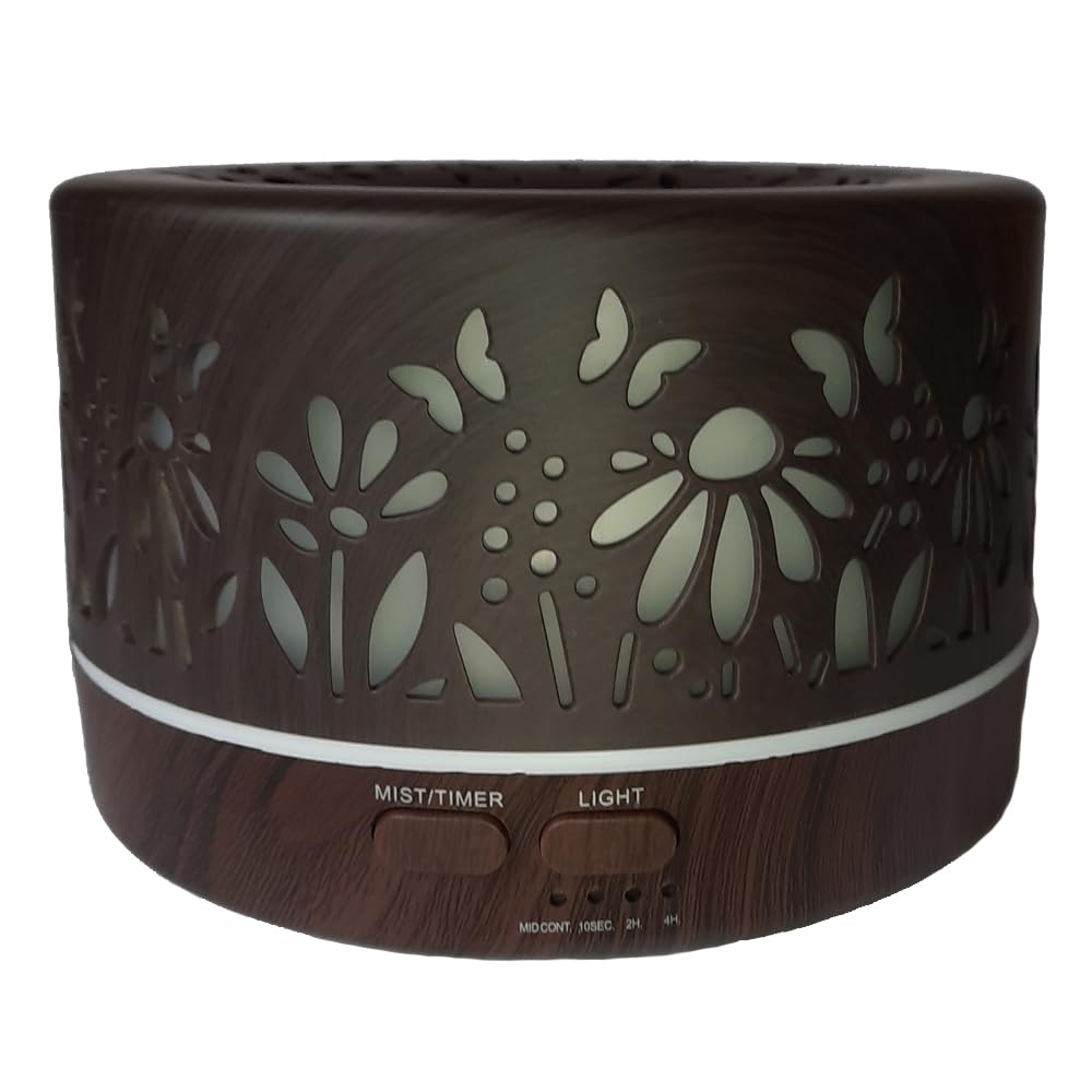 messentials Wild Essentials diffuser with wood finish for relaxing room ambiance