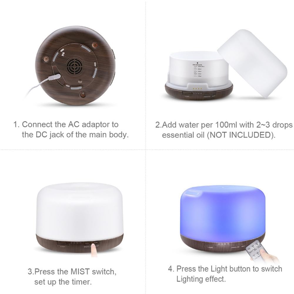 mEssentials Wild Essentials diffuser designer wood finish complements home decor.