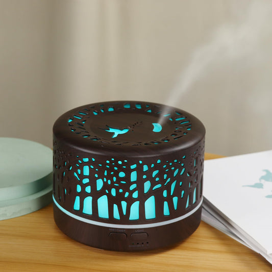 mEssentials Wild Essentials 700ml diffuser with LED light for ambient ambiance.