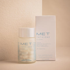Met Tathione bottle with softgel capsules for glowing skin from within.
