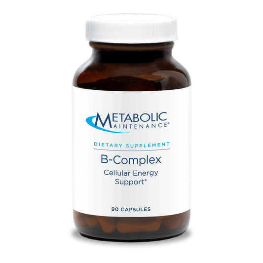 Metabolic Maintenance B-Complex bottle with capsules for daily energy support