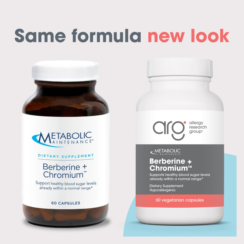 Metabolic Maintenance Berberine and Chromium label detail shows quality and purity.