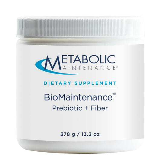 Metabolic Maintenance BioMaintenance prebiotic bottle for daily gut health support.