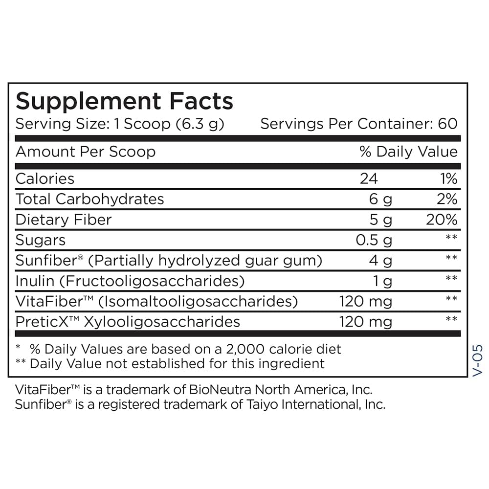 Metabolic Maintenance BioMaintenance prebiotic scoop for precise daily fiber intake.