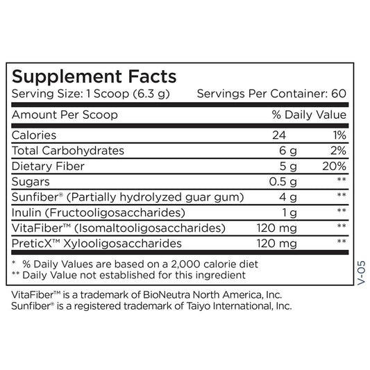 Metabolic Maintenance BioMaintenance prebiotic scoop for precise daily fiber intake.
