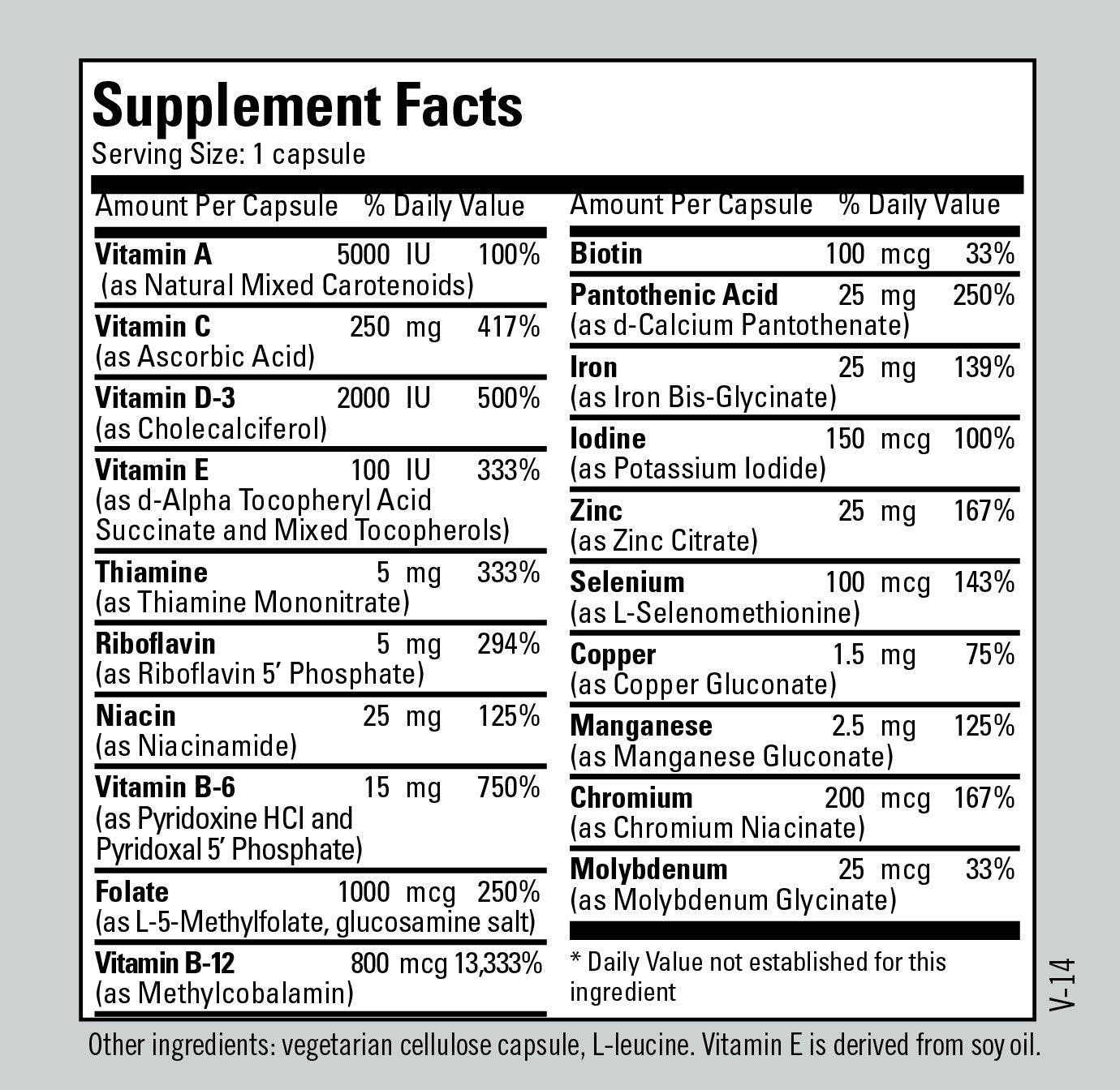 Metabolic Maintenance Fem One capsules emphasizing iron for daily energy support.