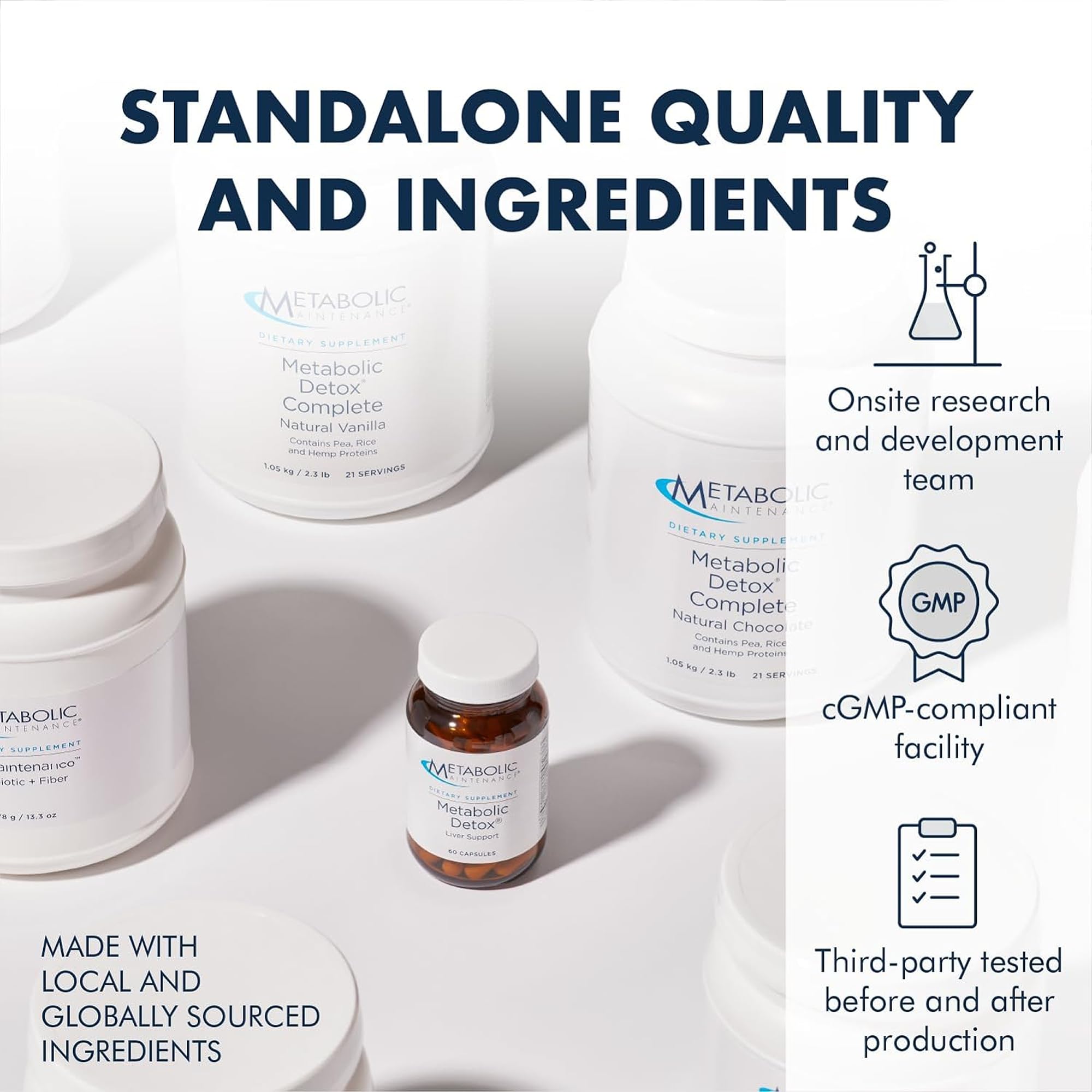 Metabolic Maintenance GluDaZyme ingredients panel featuring DPP-IV enzyme blend